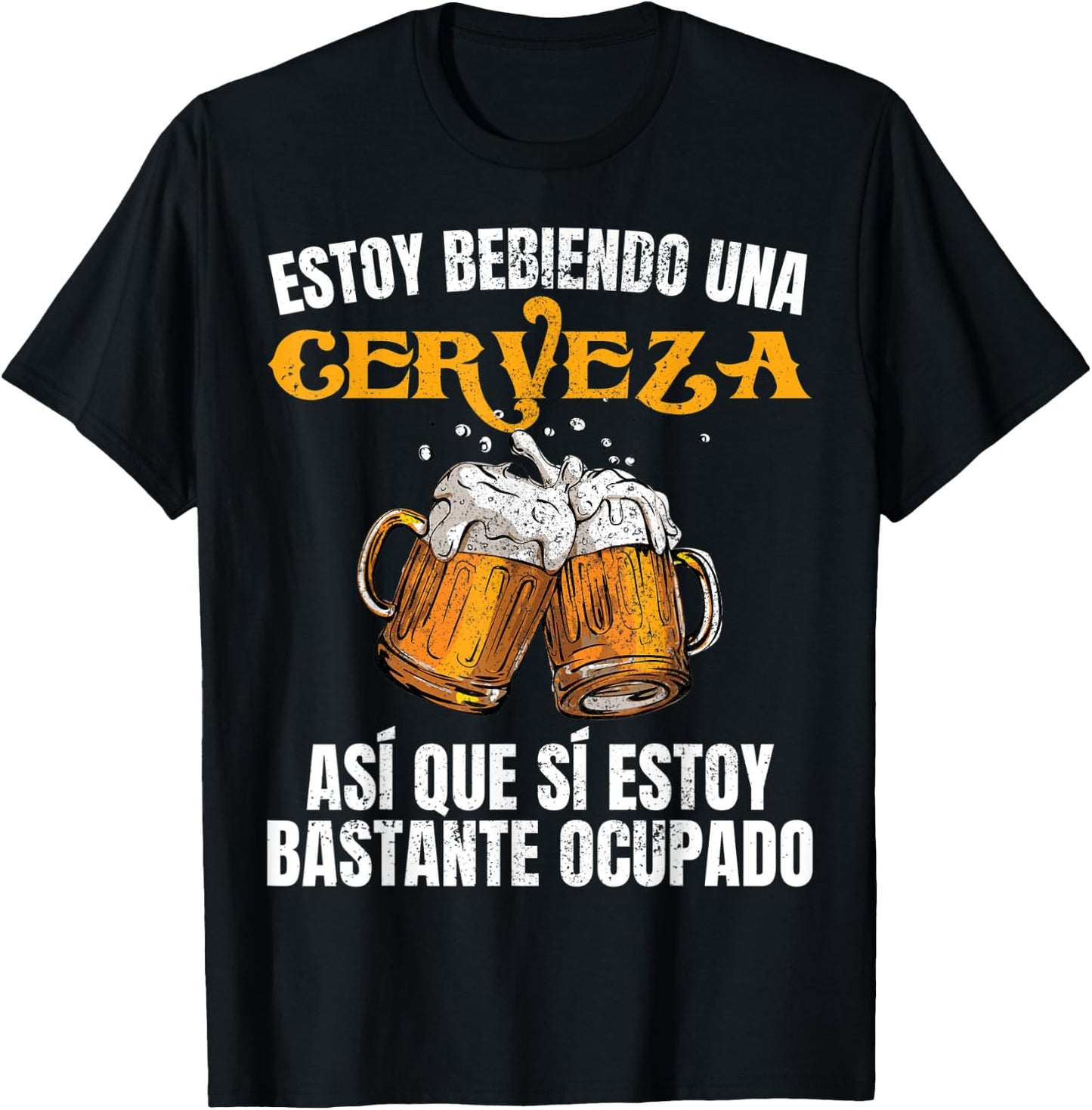 Cerveza Men Estoy Bastante Ocupado T-Shirt - T-Shirt | Black