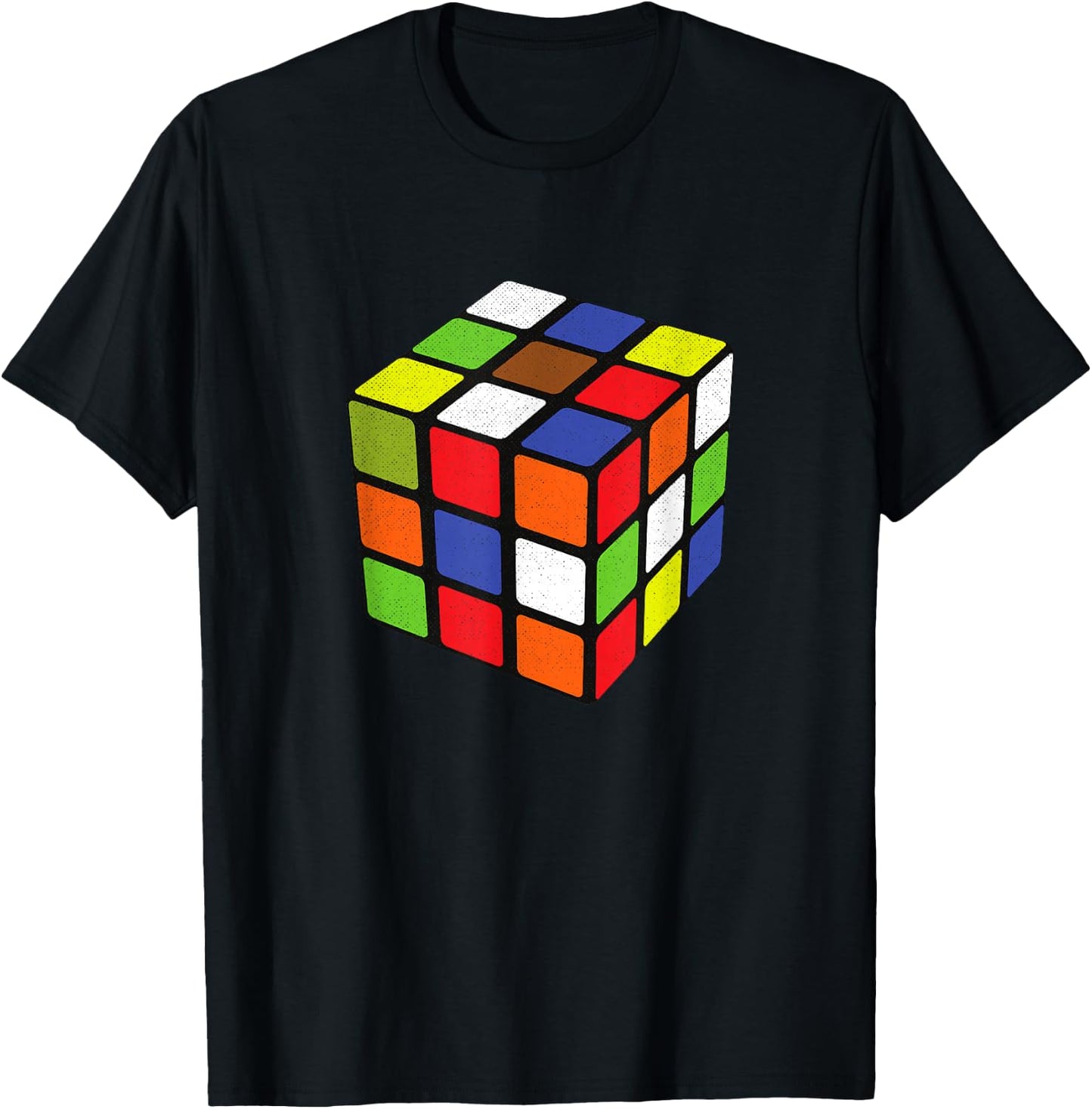 Rubiks Cube Colorful 3x3 Cube Math Game Speed Cubing Puzzle T-Shirt - T-Shirt | Black