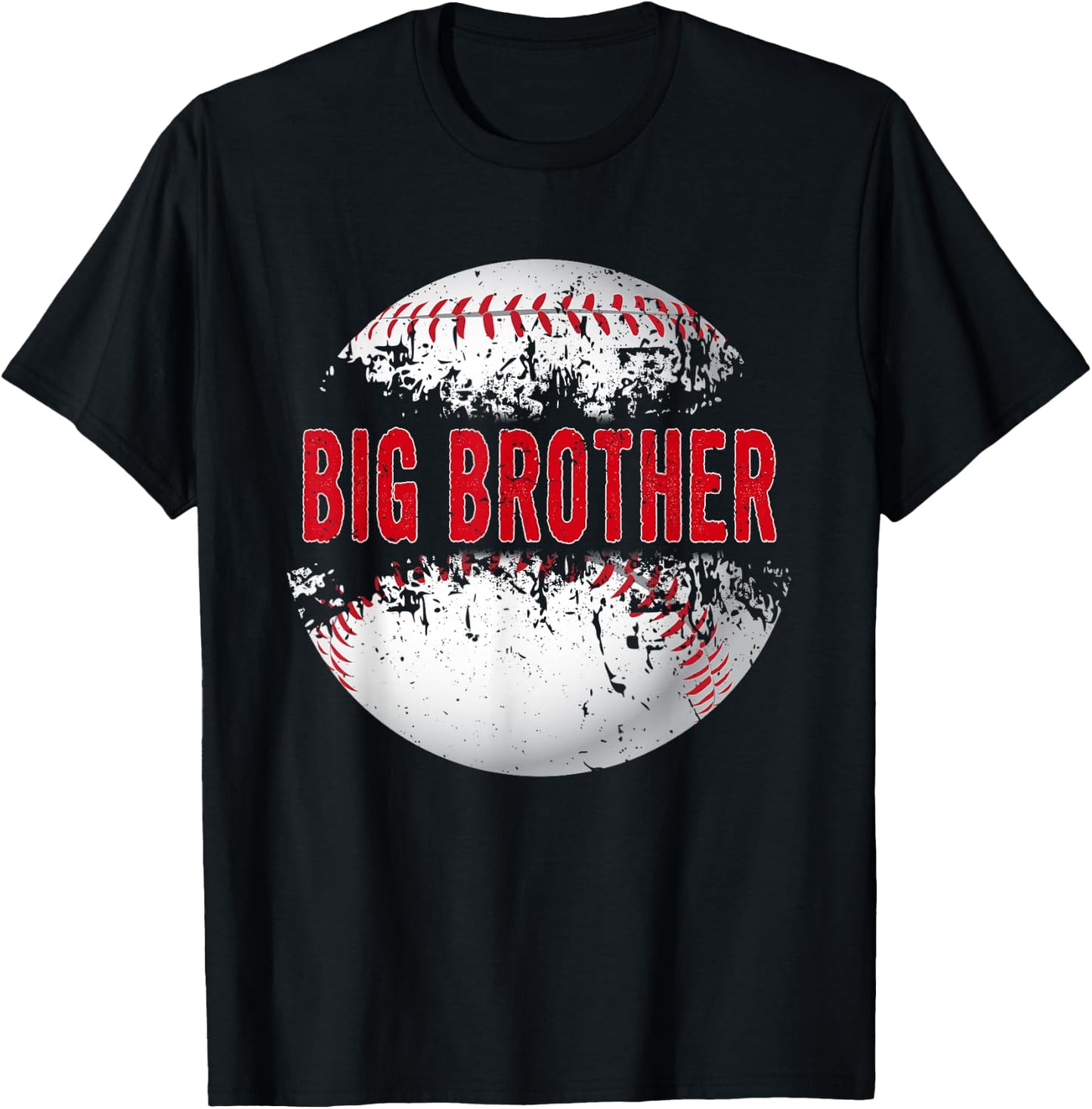 Baseball Softball Lover Ball Big Brother Father's Day T-Shirt - T-Shirt | Black