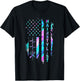 Hairstylist American Flag Hologram T-Shirt - T-Shirt | Black