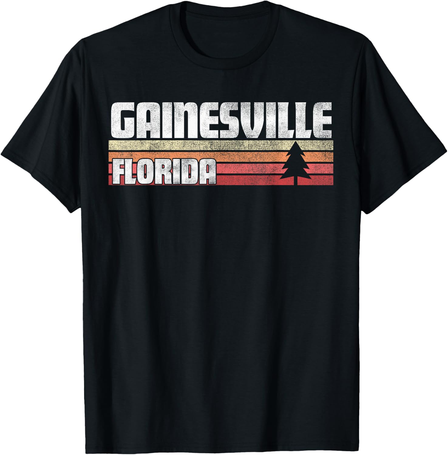 Gainesville Florida FL Gift Retro Style Vintage 70s 80s 90s T-Shirt - T-Shirt | Black