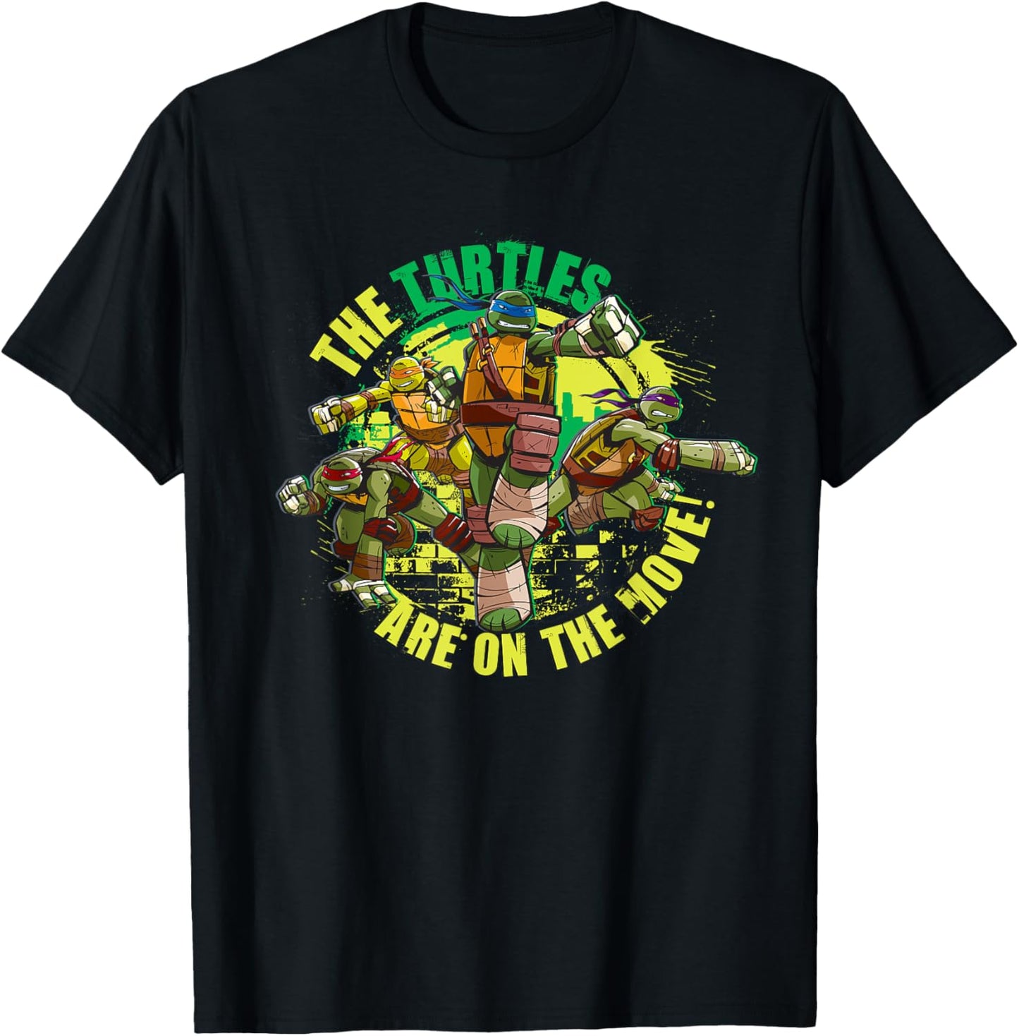 Teenage Mutant Ninja Turtles Gang Move T-Shirt - T-Shirt | Black
