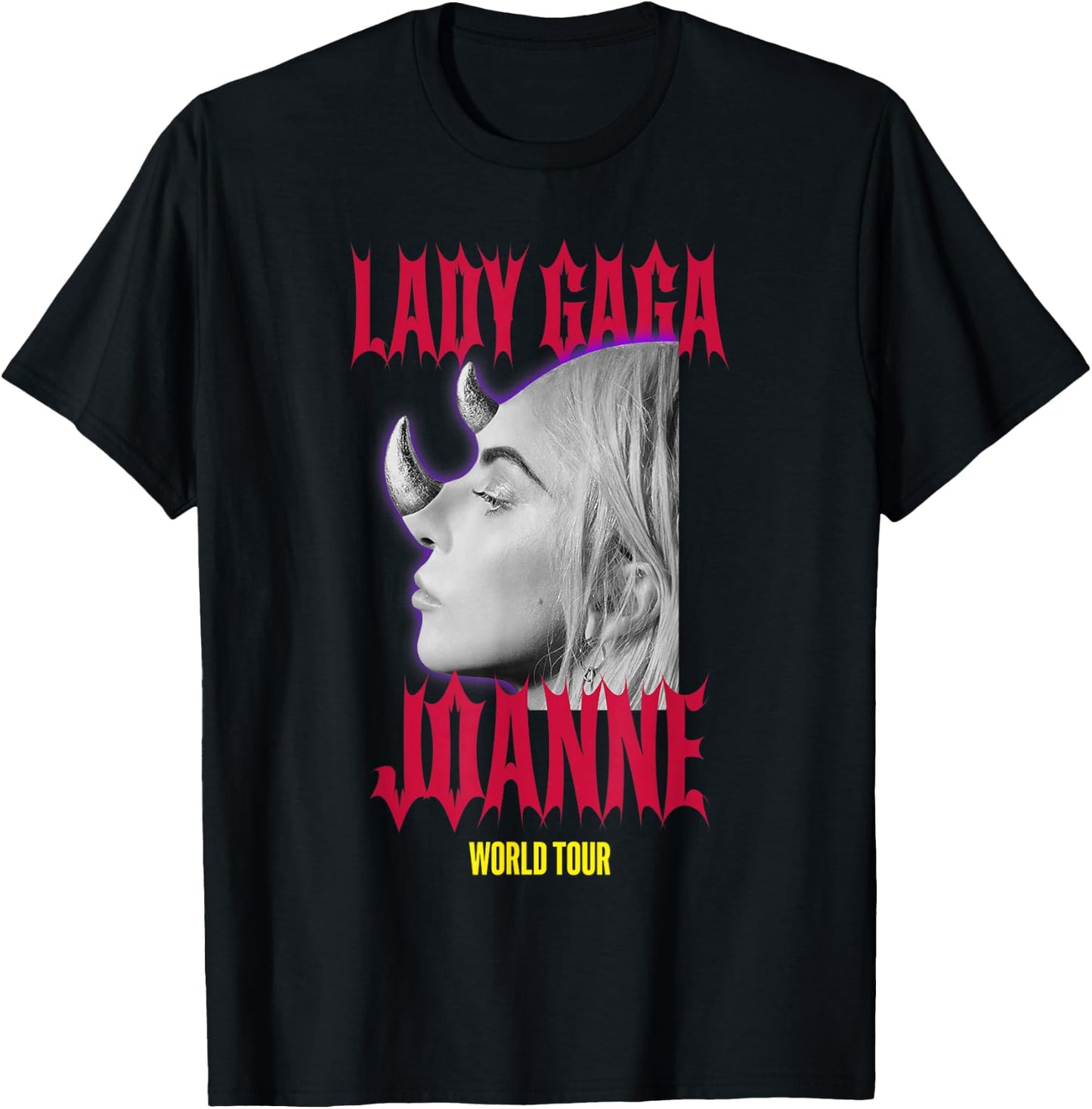 Lady Gaga Official Horns Black Small T-Shirt - T-Shirt | Black
