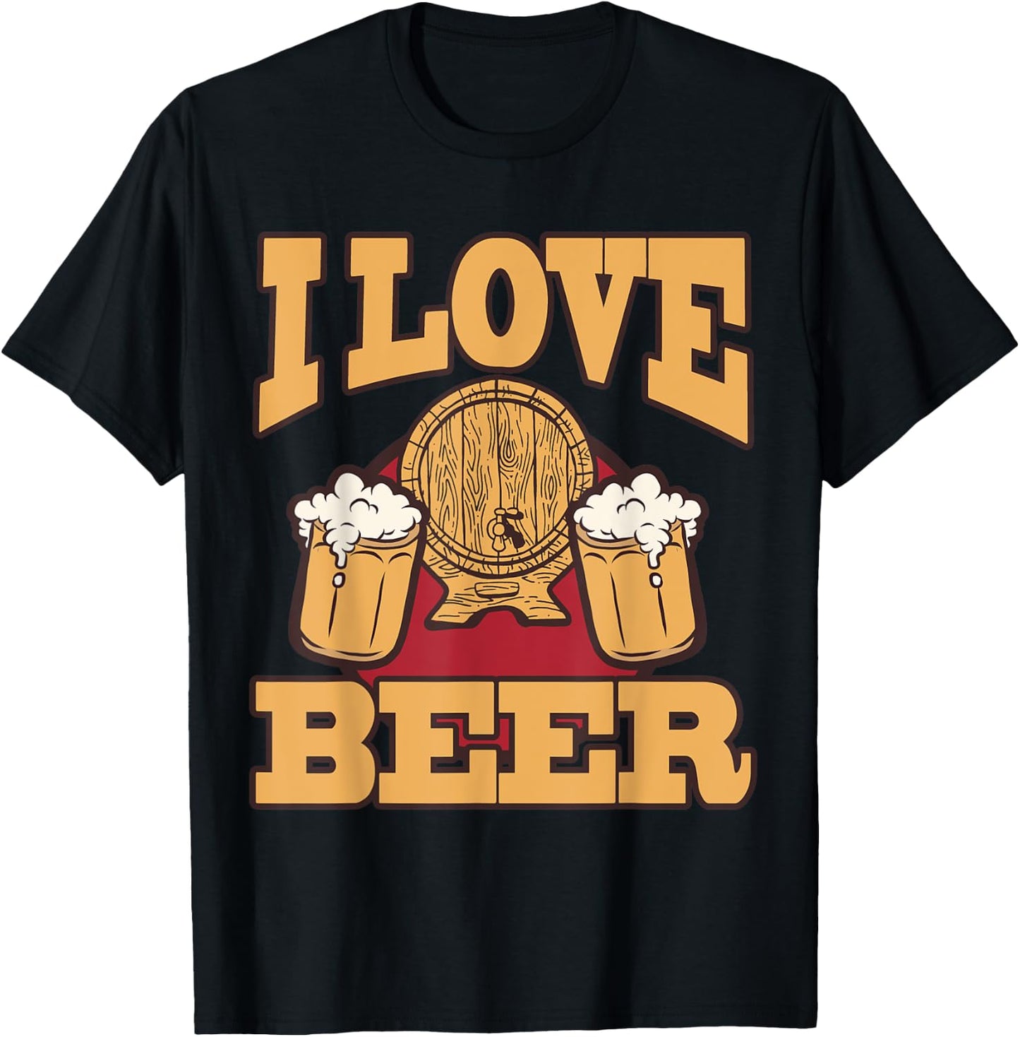 I love beer mug malt brewery drink alcoholic beverage T-Shirt - T-Shirt | Black