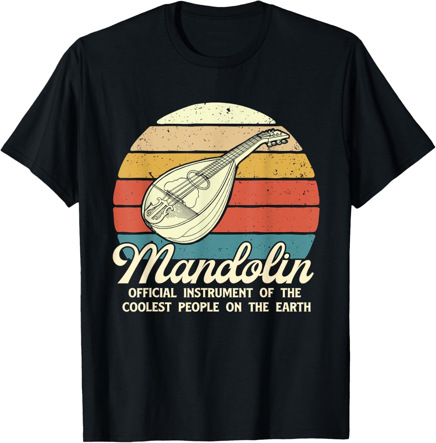 Mandolin Music Instrument Of Coolest People - Mandolinist T-Shirt - T-Shirt | Black