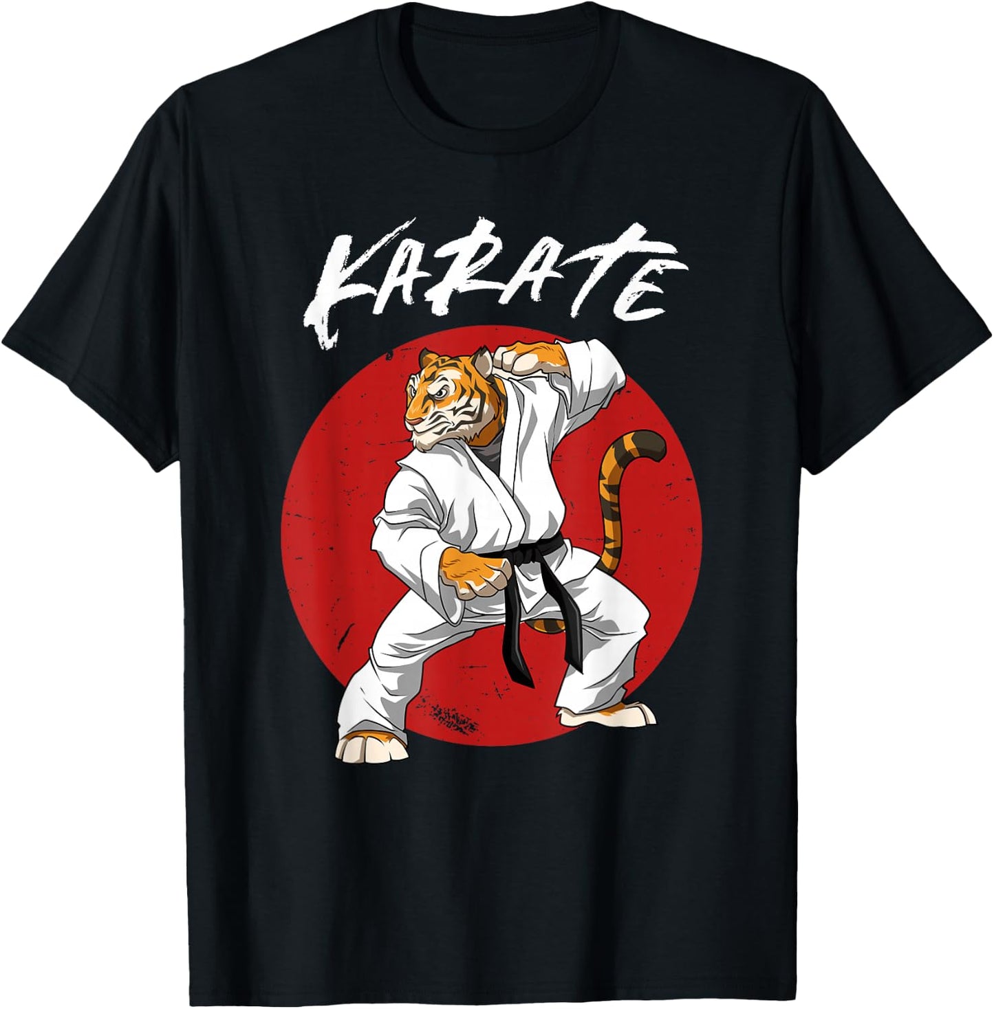 Karate Tiger - Boys and Girls Karate Tiger T-Shirt - T-Shirt | Black