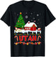 Utah Christmas Tree Light Pyjama State of Utah Santa T-Shirt - T-Shirt | Black