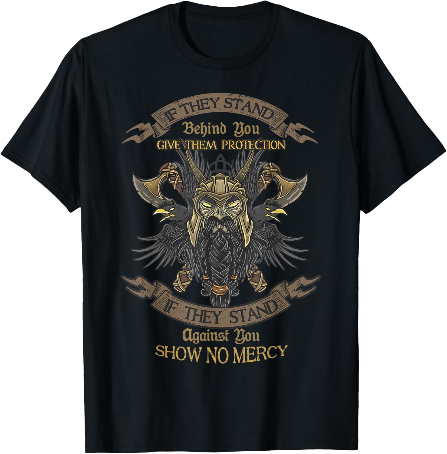If They Stand Behind You, Give Them Protection! T-Shirt - T-Shirt | Black