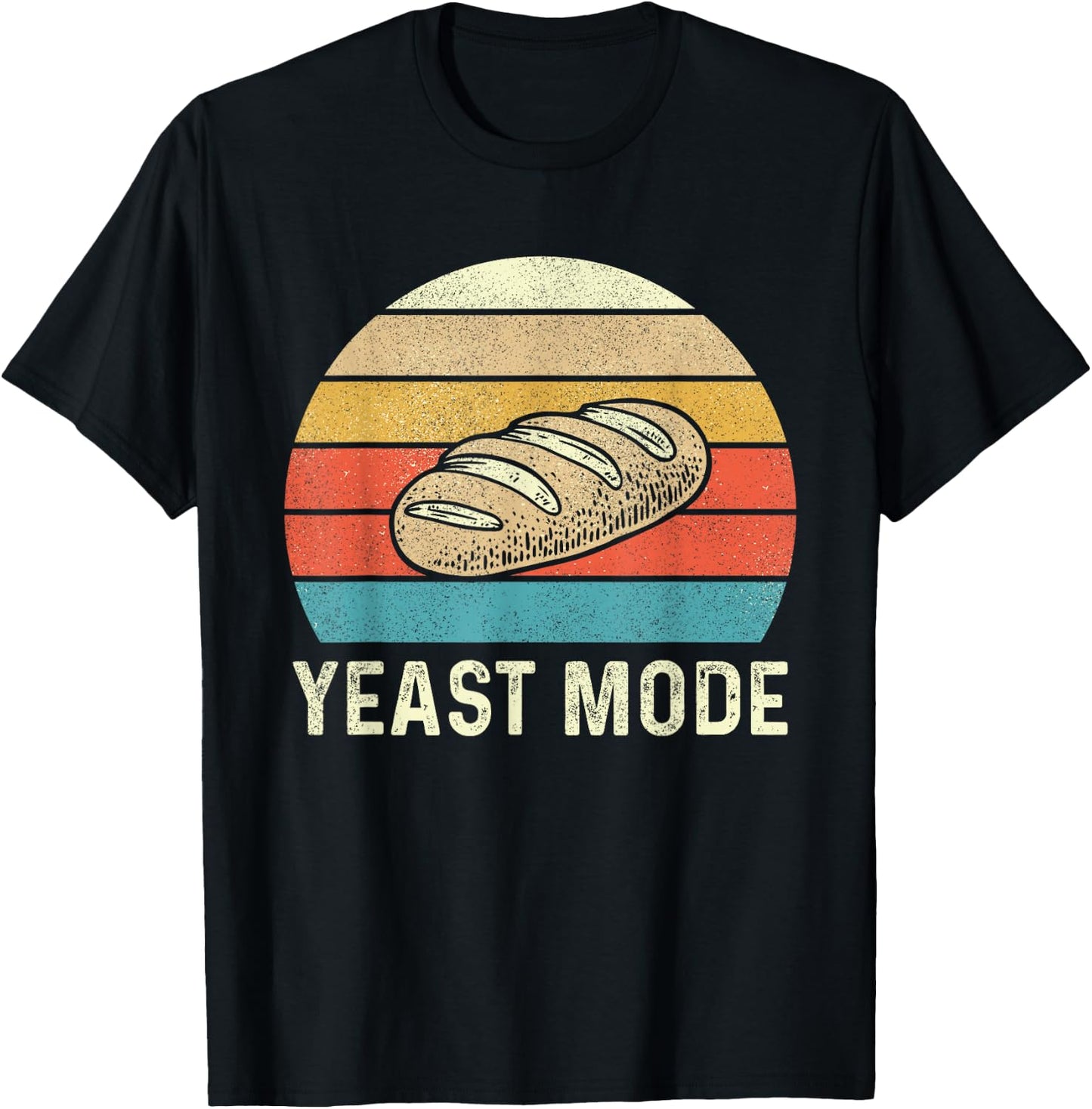 Vintage Retro Yeast Mode Bread Baking Baker Bakery Sourdough T-Shirt - T-Shirt | Black