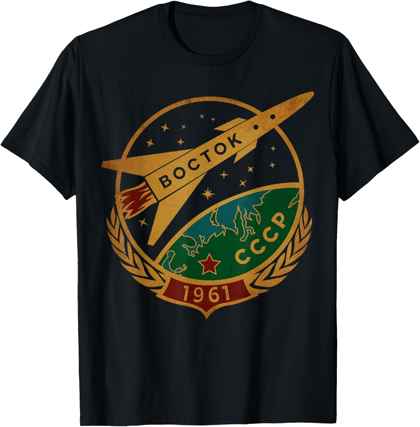 Check out my other Russia Vostok 1961 Gagarin USSR Russia Astronaut T-Shirt - T-Shirt | Black