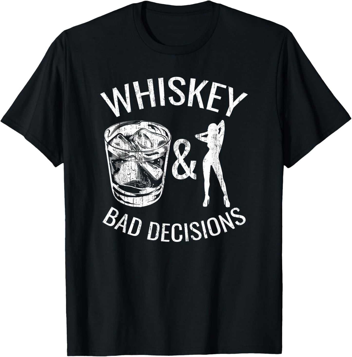 Whiskey Bad Decisions T-Shirt - T-Shirt | Black