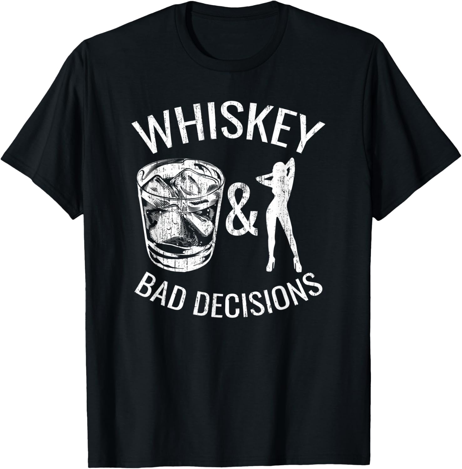 Whiskey Bad Decisions T-Shirt - T-Shirt | Black