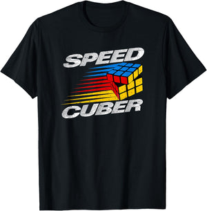 The Melting Cube - Competitive Speed Cubing Merch -Adults, Kids Black 3x3 Cube Math Game T-Shirt - T-Shirt | Black