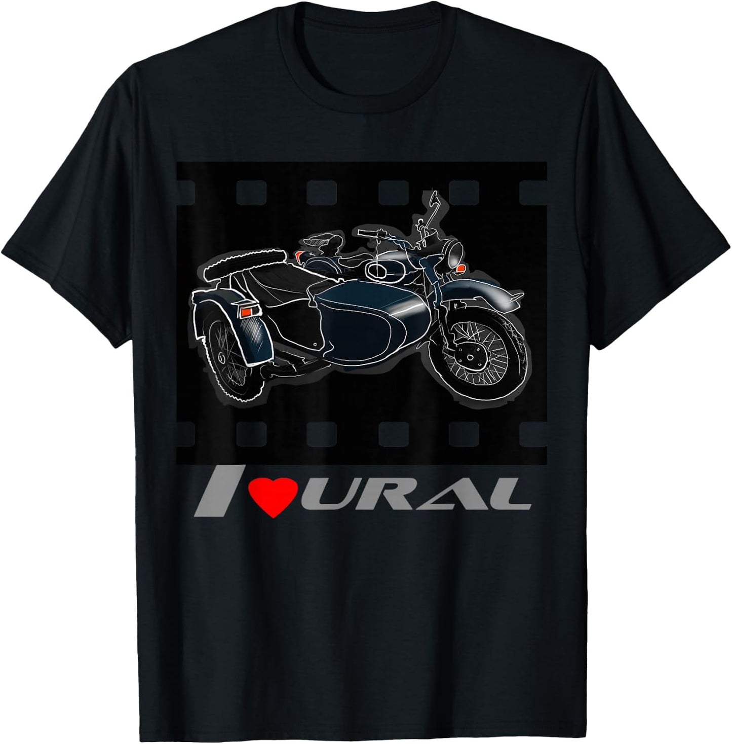 I love URAL for russian retro motorcycles lovers T-Shirt - T-Shirt | Black