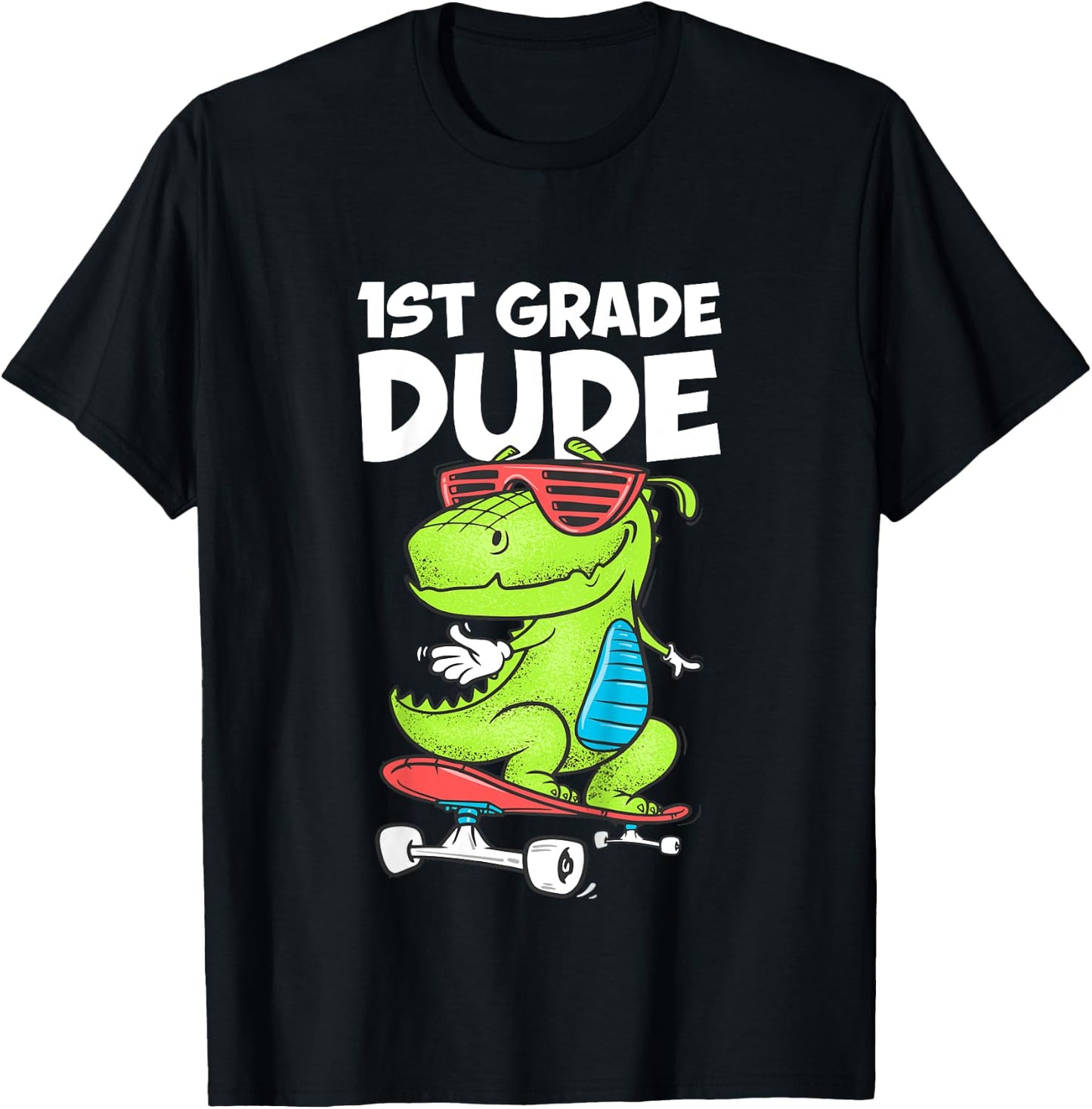 1st Grade Dude Shirt First Grade Boy Girl Back To School T-Shirt - T-Shirt | Black