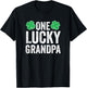 One Lucky Grandpa Shirt Men St Patricks Day Grandpa T-Shirt - T-Shirt | Black