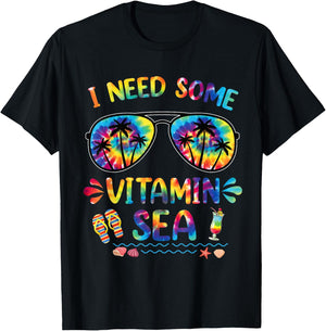 I Need Some Vitamin Sea Cool Summer Saying Beach-min Women T-Shirt - T-Shirt | Black