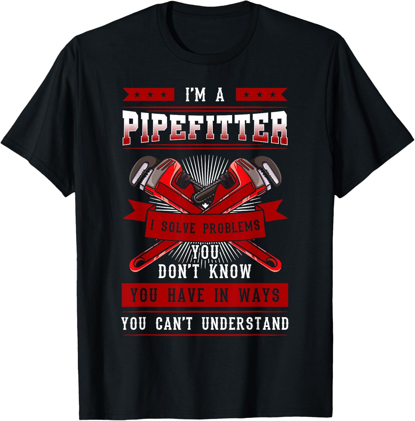Pipefitter Mechanical Funny Industrial Pipe Steamfitter T-Shirt - T-Shirt | Black