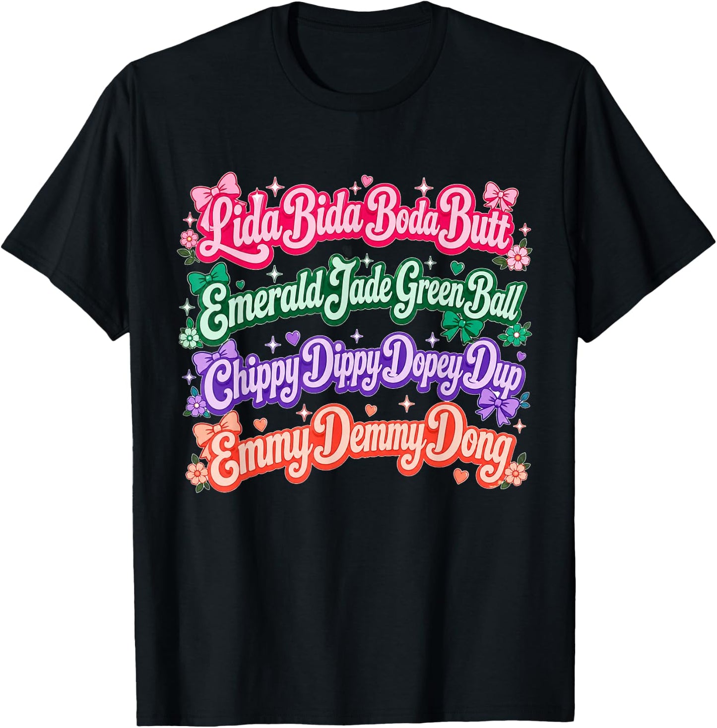 LIDA Bida Boda Butt, Emerald Jade Green Ball T-Shirt - T-Shirt | Black
