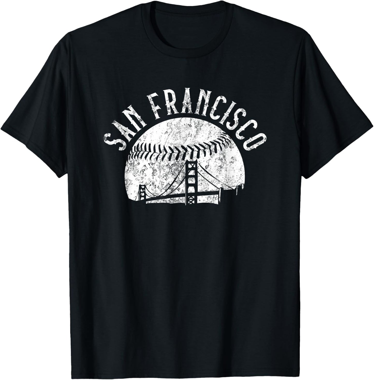 Vintage San Francisco California Skyline Apparel T-Shirt - T-Shirt | Black