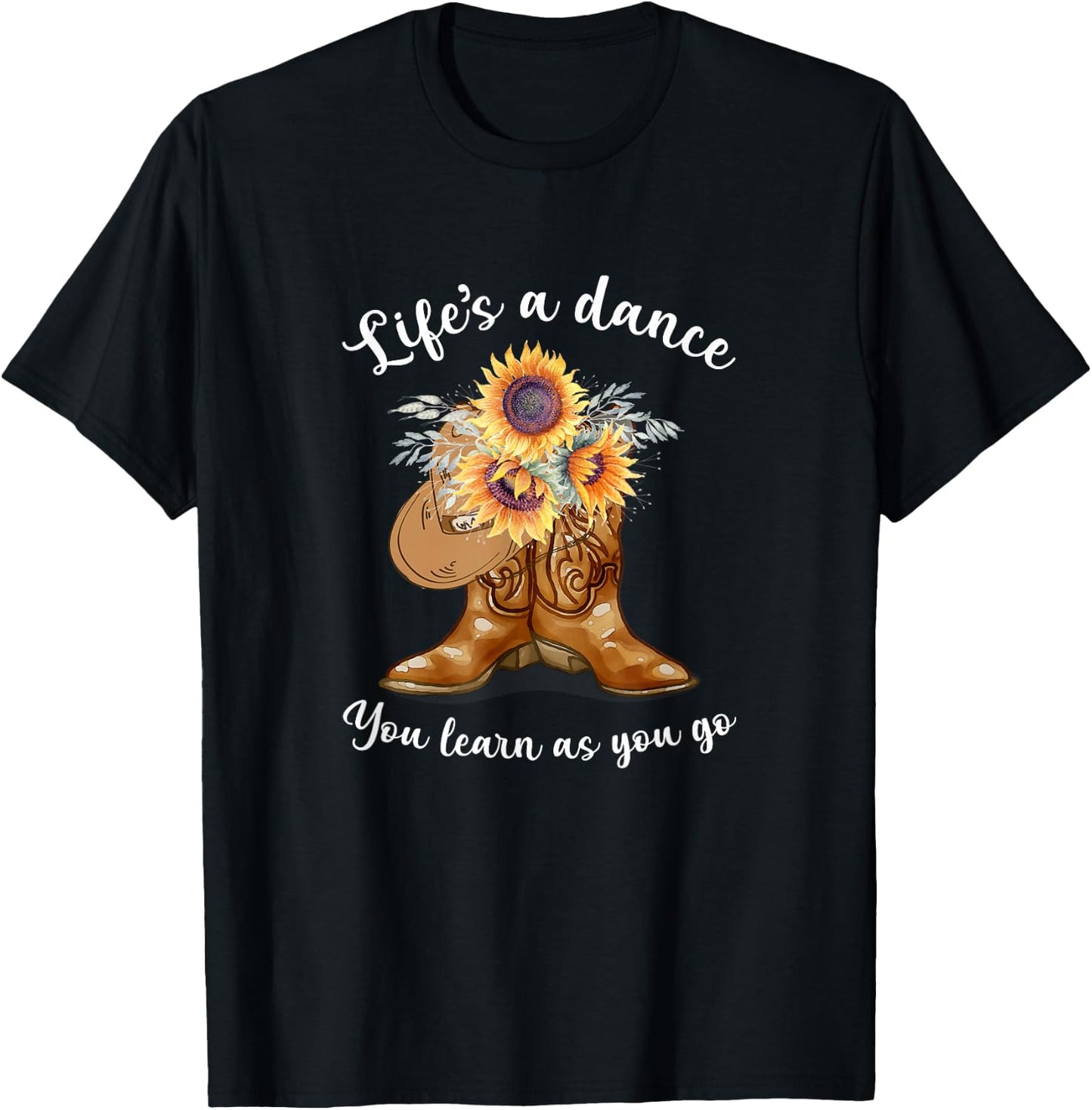 Life's A Dance You Learn As You Go Hippie Styles Costumed T-Shirt - T-Shirt | Black