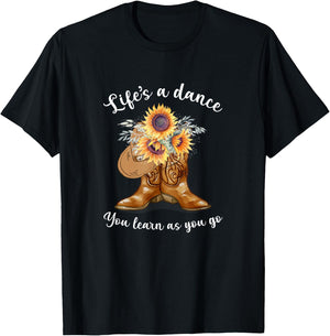 Life's A Dance You Learn As You Go Hippie Styles Costumed T-Shirt - T-Shirt | Black