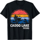 Vintage Retro Texas Caddo Lake Summer Fishing T-Shirt - T-Shirt | Black