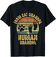Promoted From Cat Grandpa To Human Grandpa T-Shirt - T-Shirt | Black