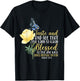 Christian Bible Verse Quote Butterfly Rose Flower Psalm 34:8 T-Shirt - T-Shirt | Black