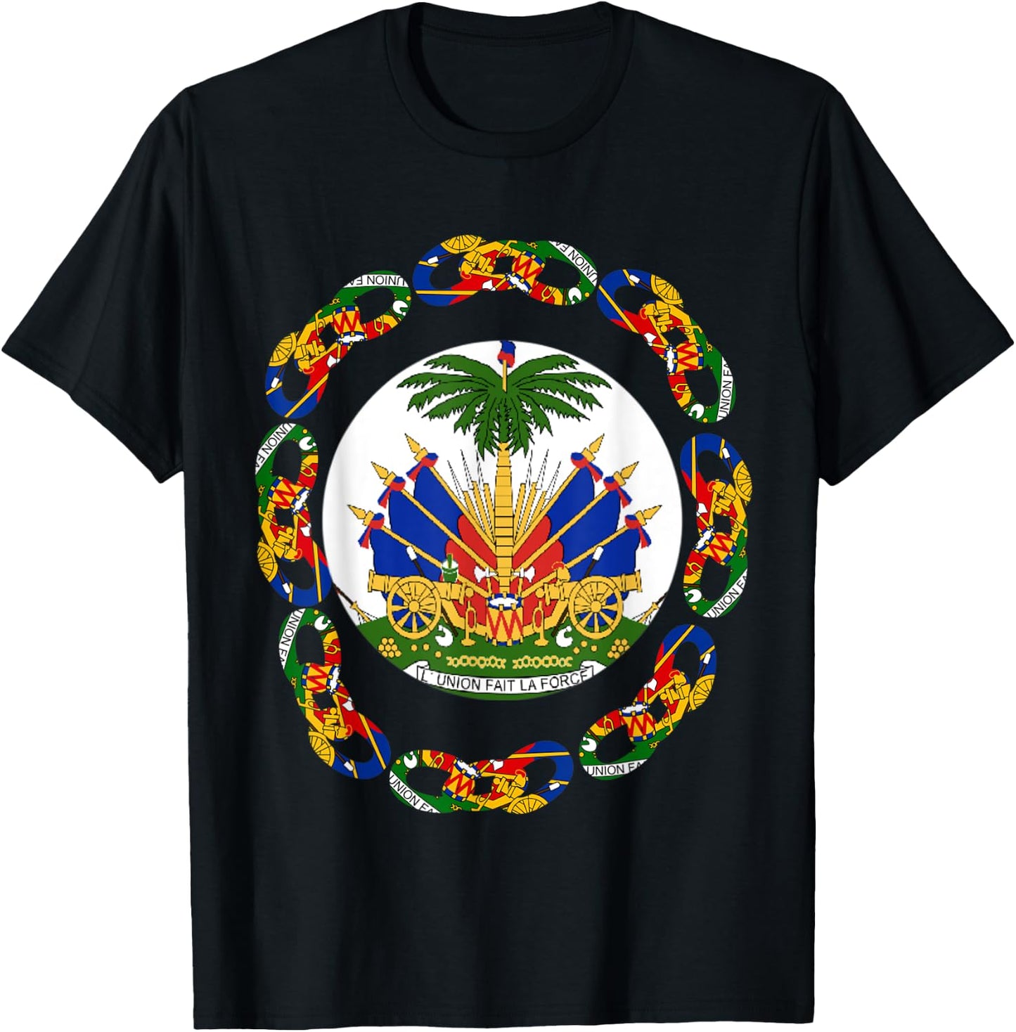 Haitian Pride for Haiti Flag Day Gift Ayiti Chains Zoe T-Shirt - T-Shirt | Black