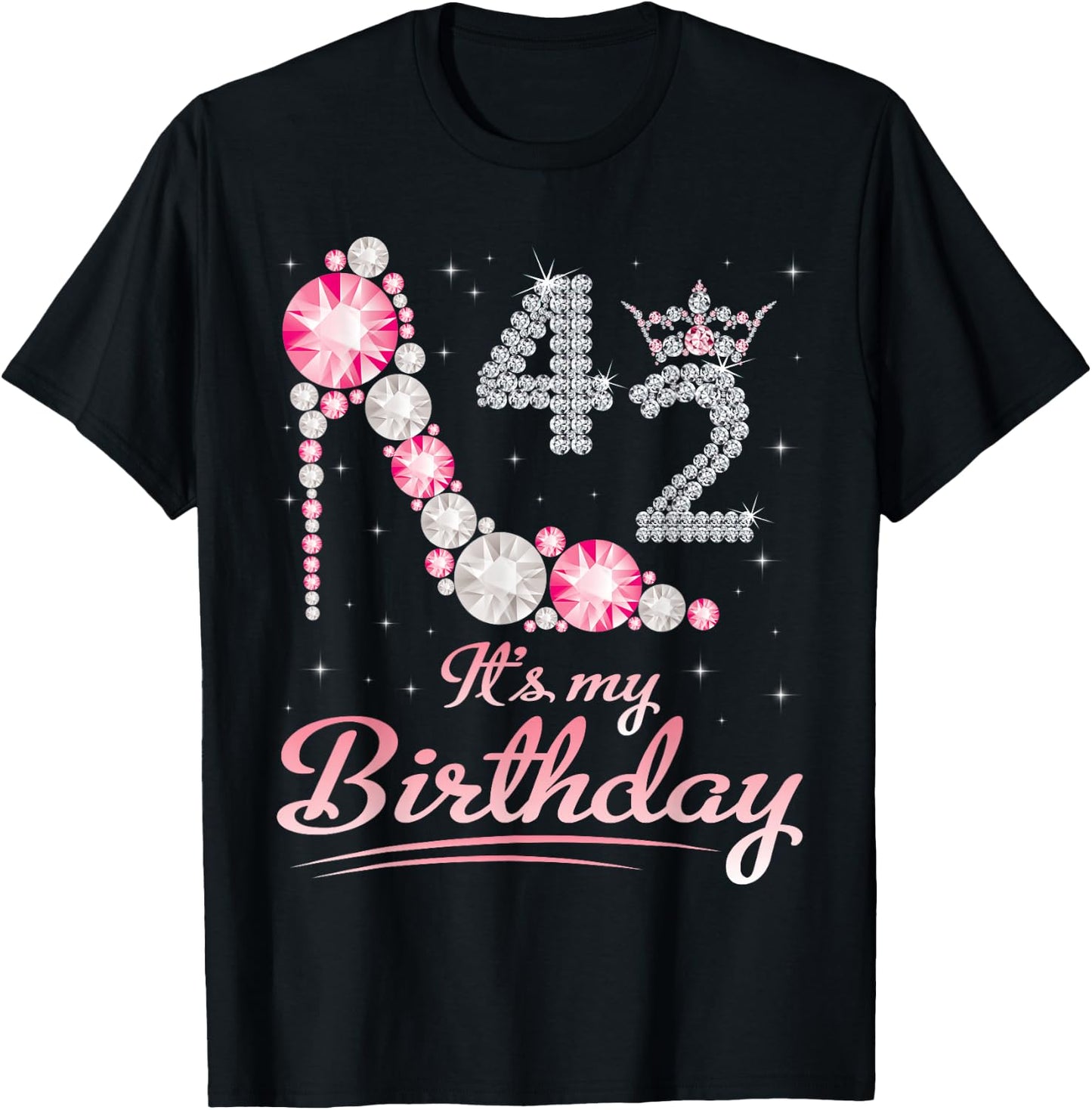 42 Years Old It's My Birthday Happy To Me You Mommy Daughter T-Shirt - T-Shirt | Black