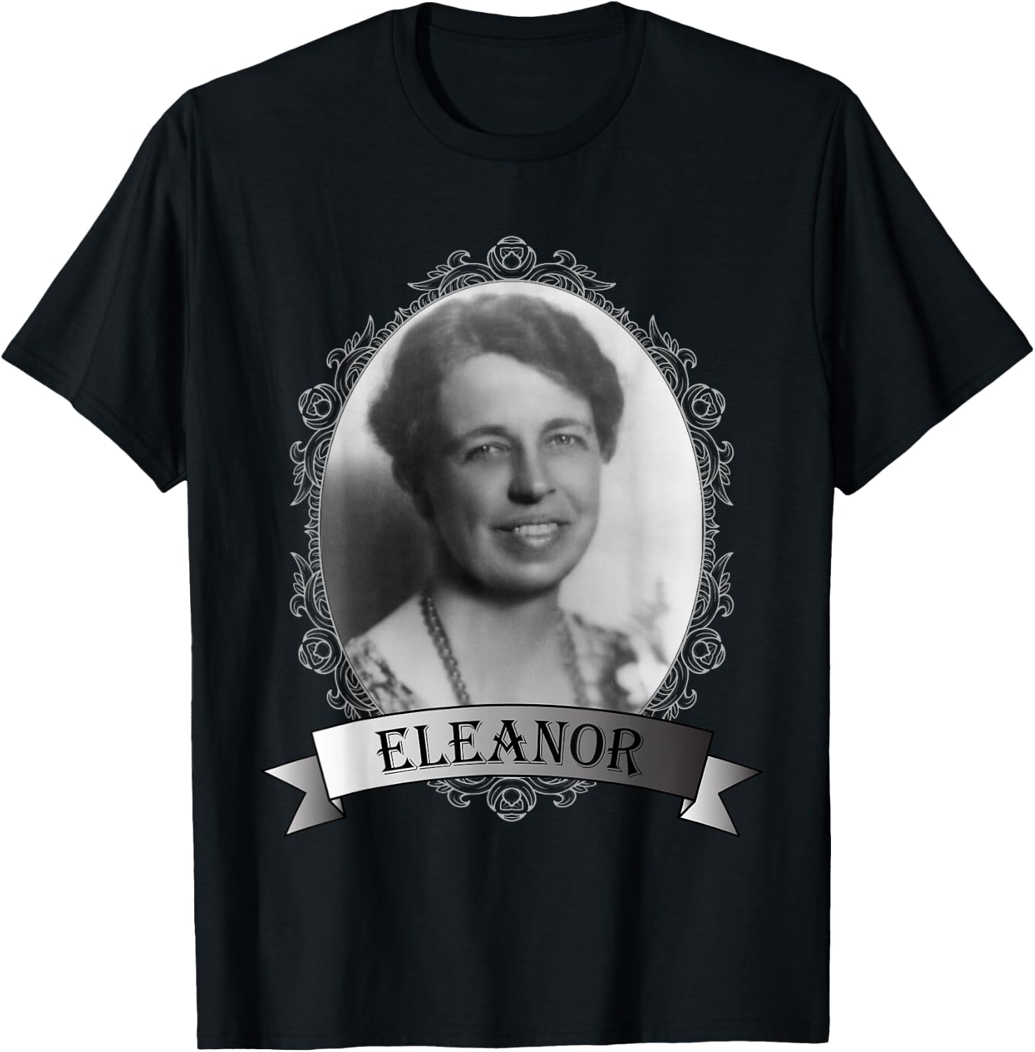 Eleanor Roosevelt Portrait T-Shirt - T-Shirt | Black