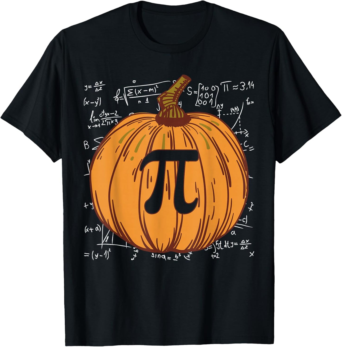 Funny Pumpkin Pie Halloween Fall Thanksgiving Pumpkin Pi T-Shirt - T-Shirt | Black
