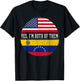 Half American Half Venezuelan USA Flag Venezuela Heritage Kids Men T-Shirt - T-Shirt | Black