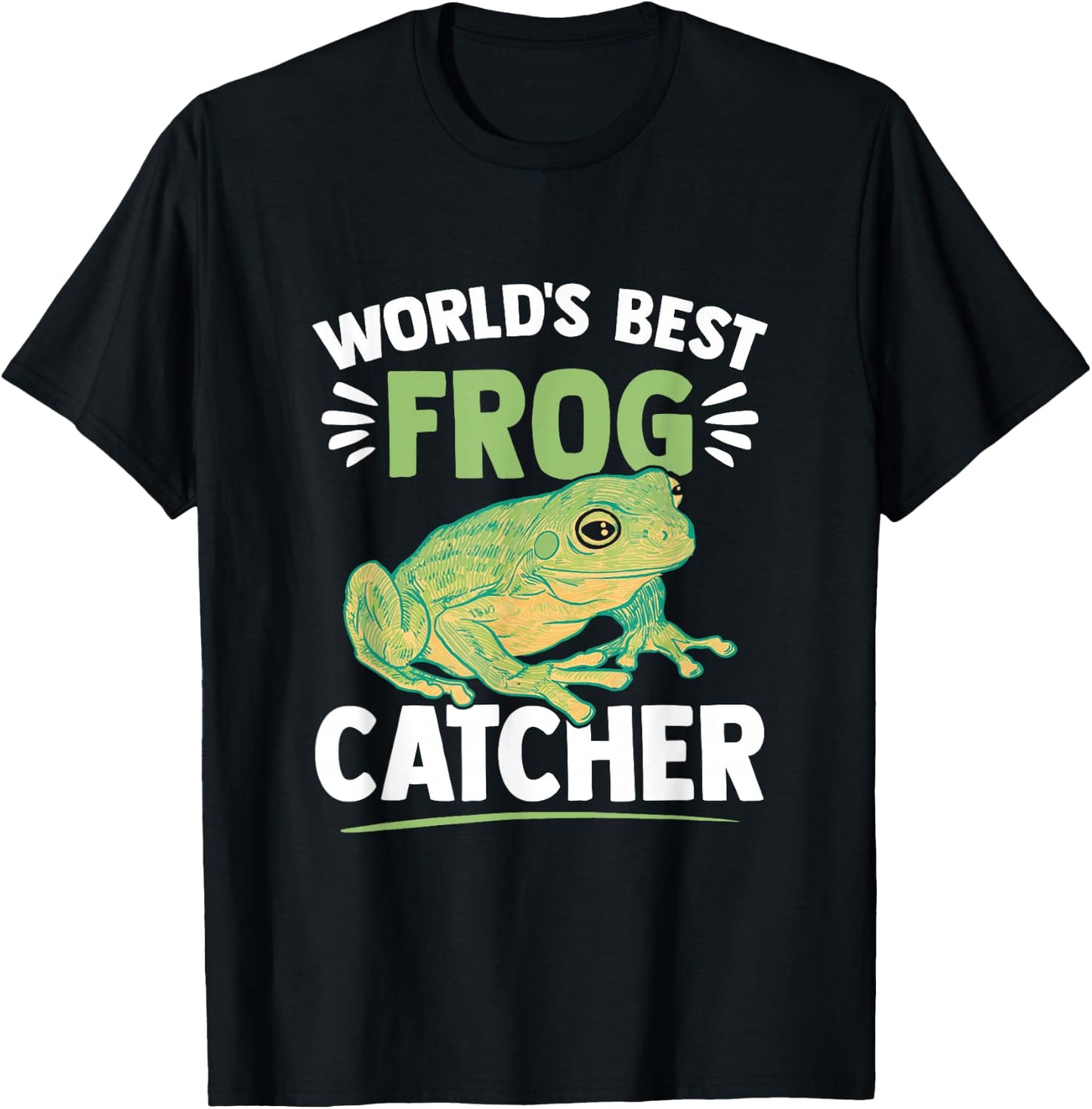 World's Best Frog Catcher Toad Kids Frog Hunter T-Shirt - T-Shirt | Black