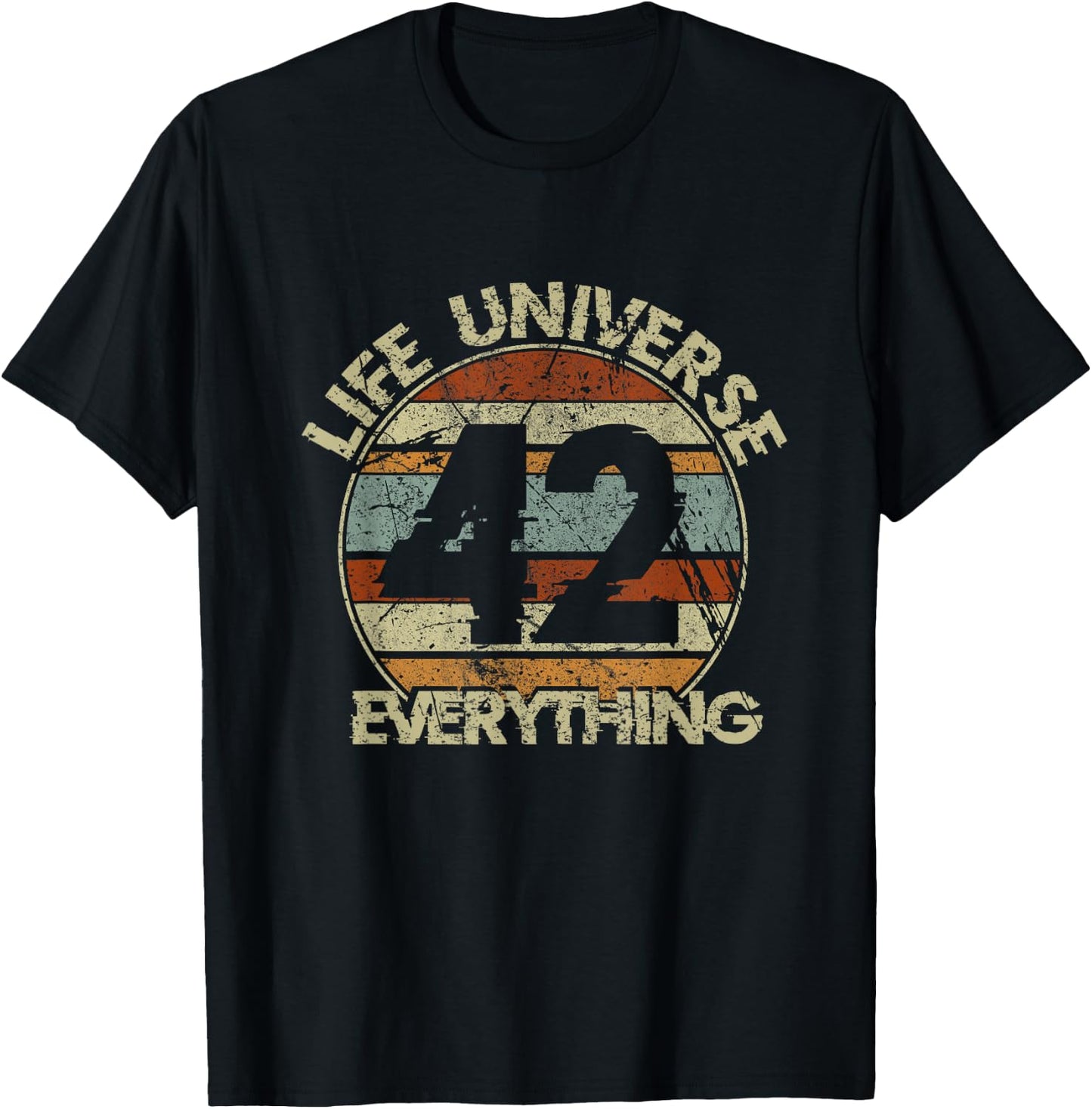 The 42 Answer to Life The Universe and Everything T-Shirt - T-Shirt | Black