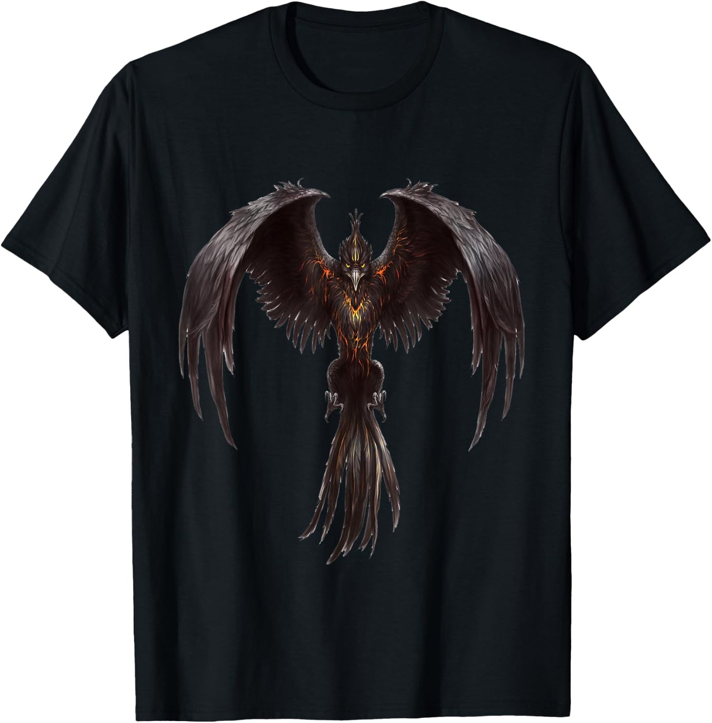 Rising Phoenix Black Fenix Fantasy Bird Phoenix lover gift T-Shirt - T-Shirt | Black