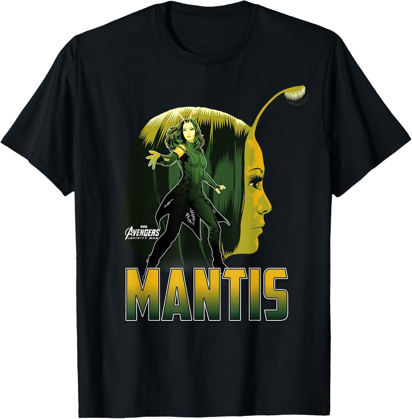 Marvel Infinity War Mantis Head Profile Graphic T-Shirt - T-Shirt | Black
