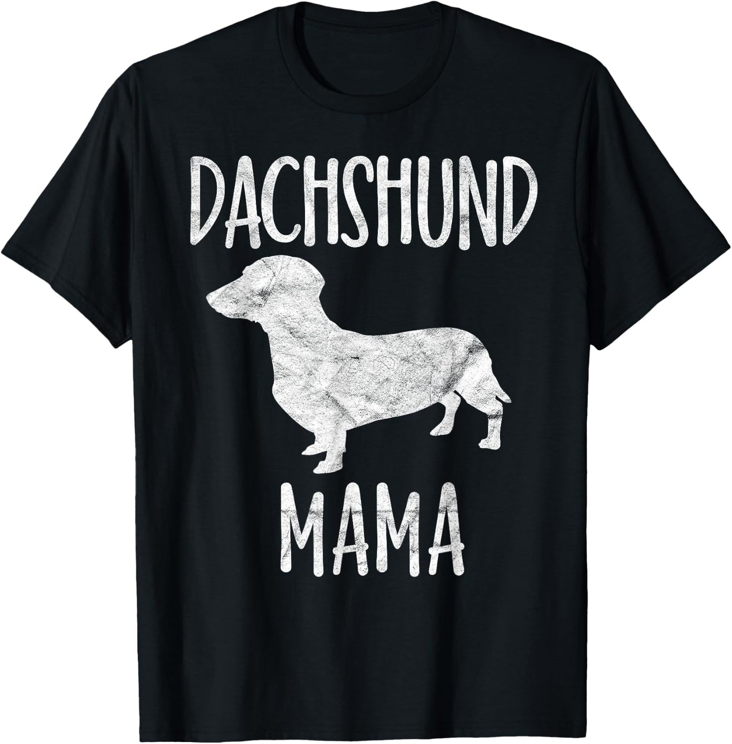 Vintage Dachshund Mama Gift Doxie Mom Pet Dog Owner Mother T-Shirt - T-Shirt | Black