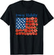 Two Fiddy Funny American Flag 4th of July Girls Women T-Shirt - T-Shirt | Black