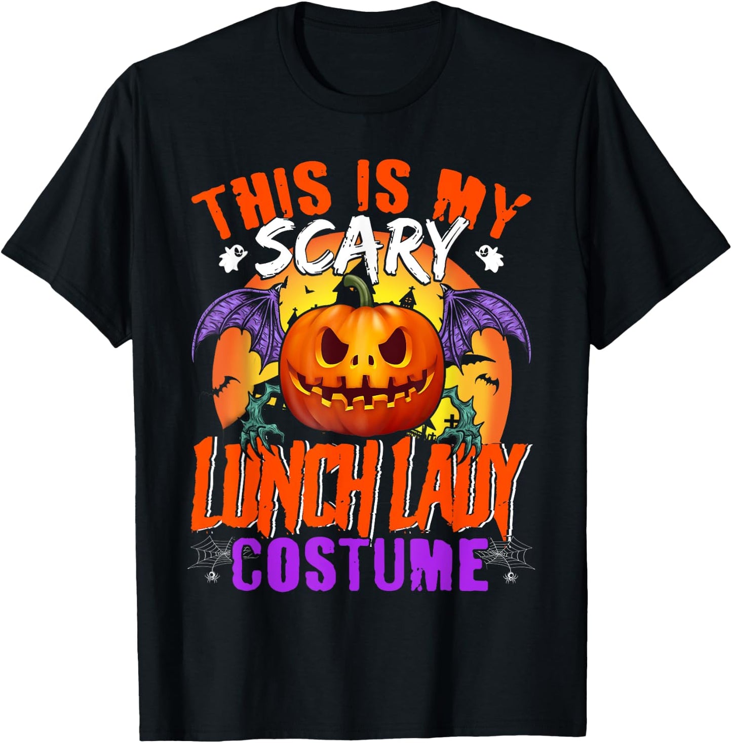 This Is My Scary Lunch Lady Costume Halloween Lunch Lady T-Shirt - T-Shirt | Black