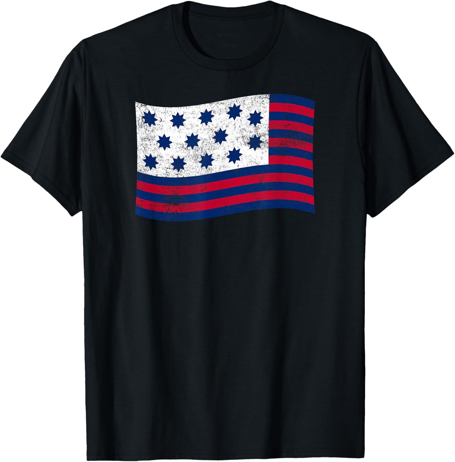 Guilford Courthouse Flag – American History Patriotic T-Shirt - T-Shirt | Black