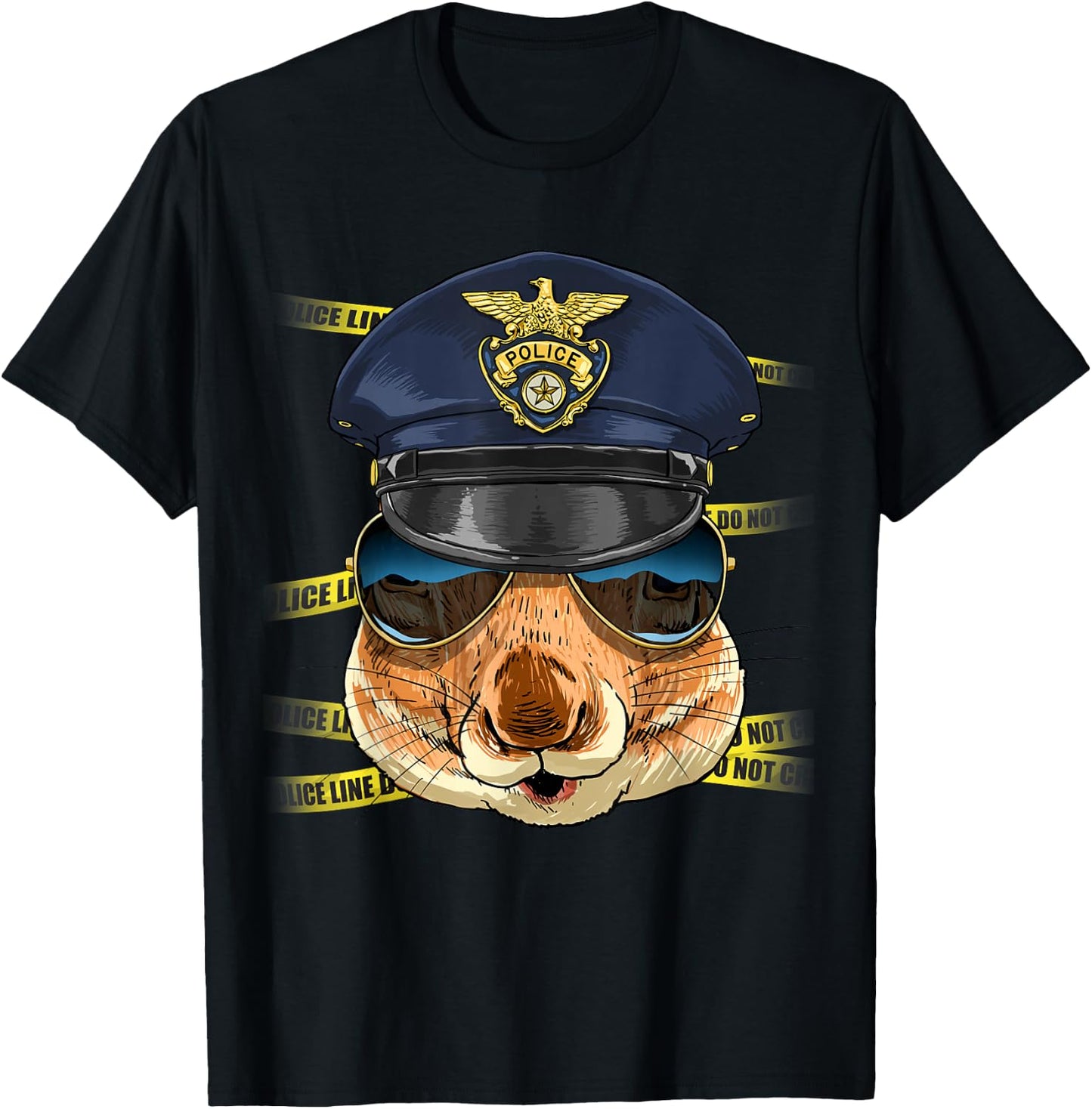 Squirrel Police Wildlife Squirrel Rodent Animal Lover T-Shirt - T-Shirt | Black