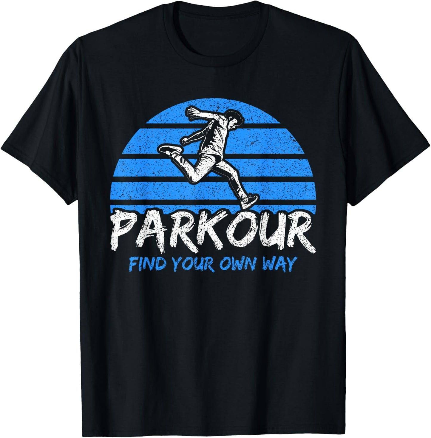 Vintage Parkour Find Your Own Way Freerunning Parkour T-Shirt - T-Shirt | Black