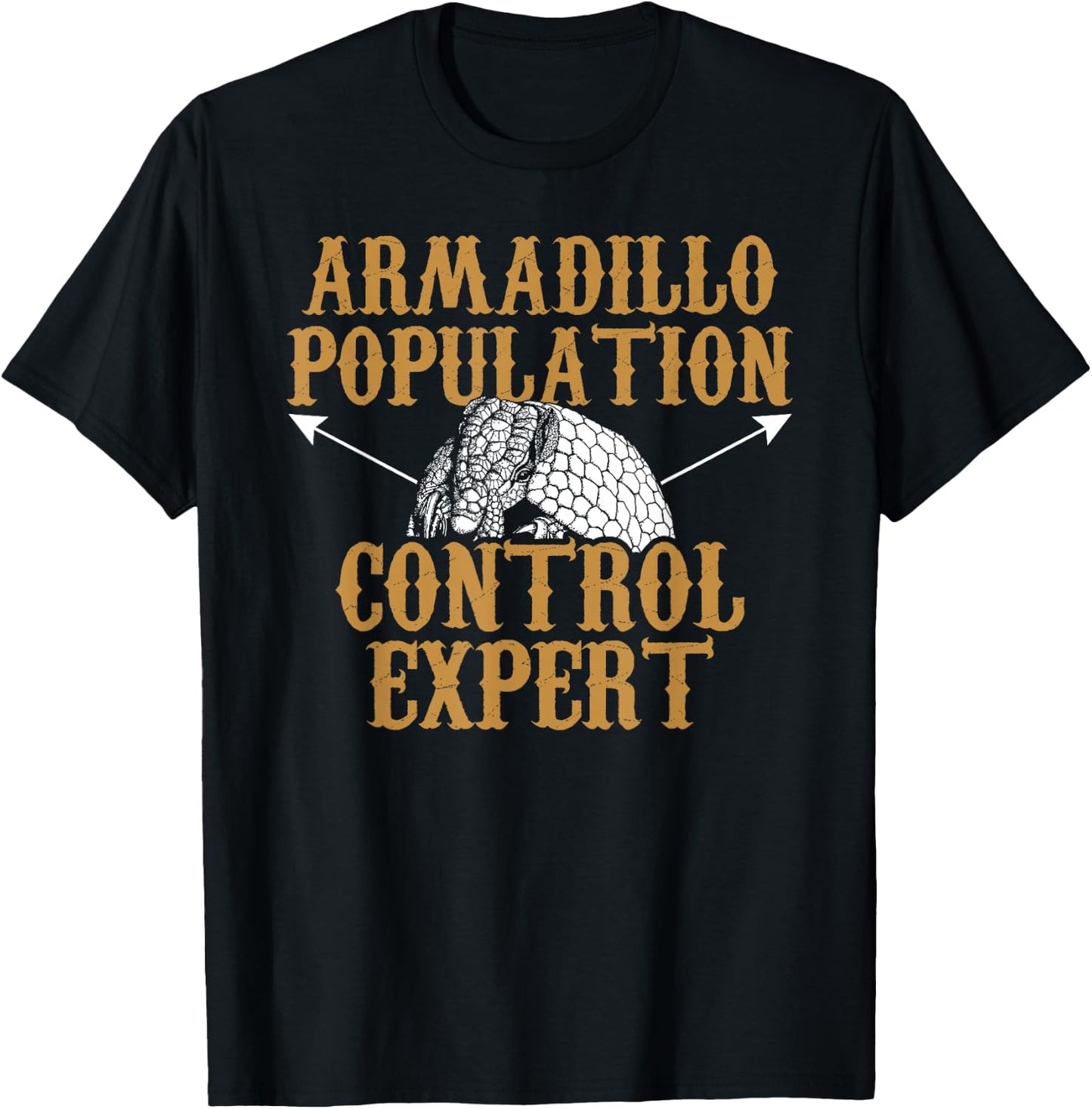 Armadillo Hunting Season Population Funny Hunters T-Shirt - T-Shirt | Black