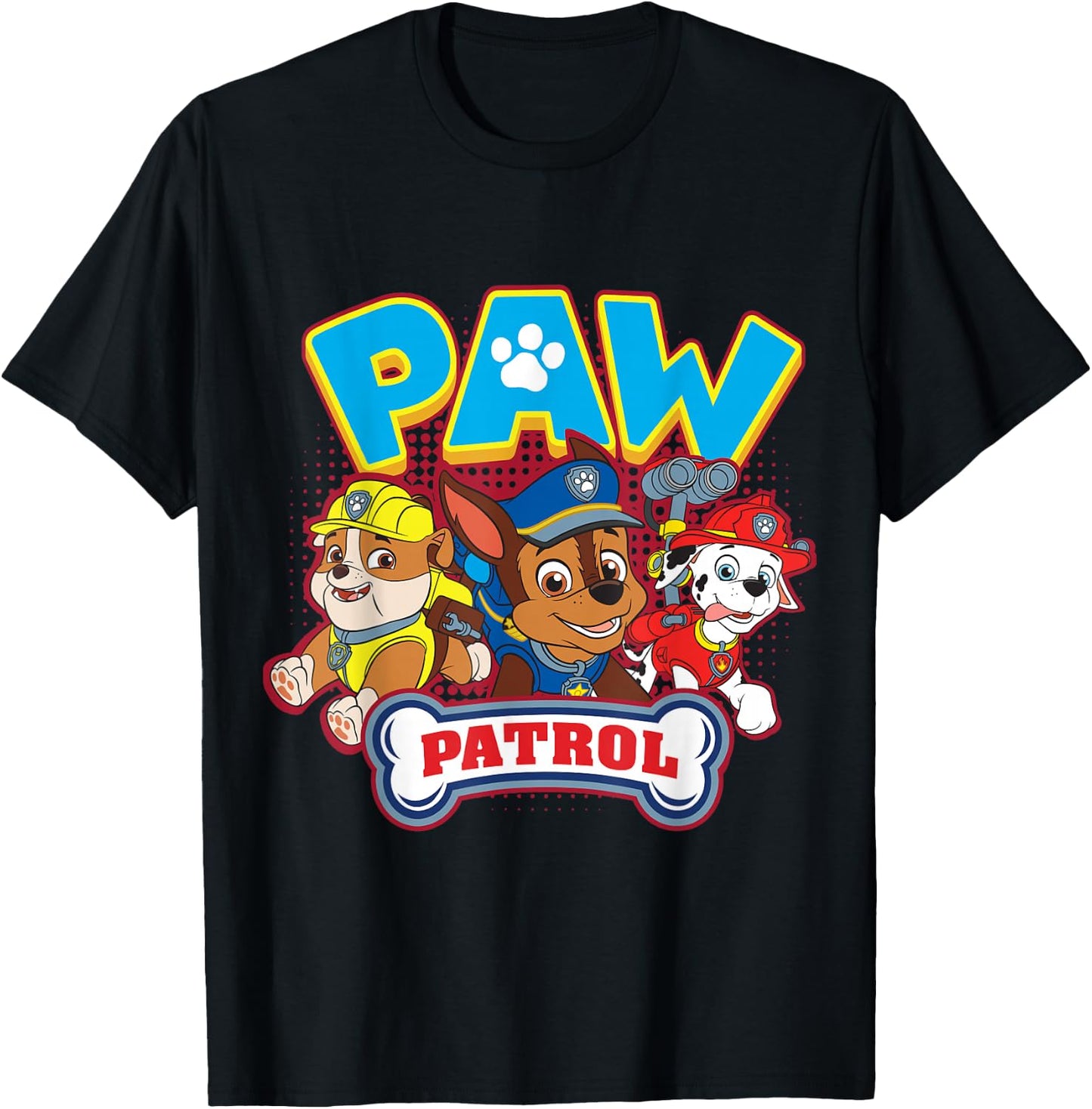 Chase, Rubble, & Marshall Paw Patrol T-Shirt - T-Shirt | Black