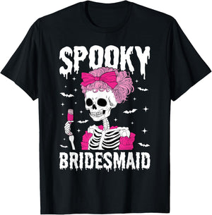 Spooky Bridesmaid Drinking Bachelorette Party Halloween T-Shirt - T-Shirt | Black