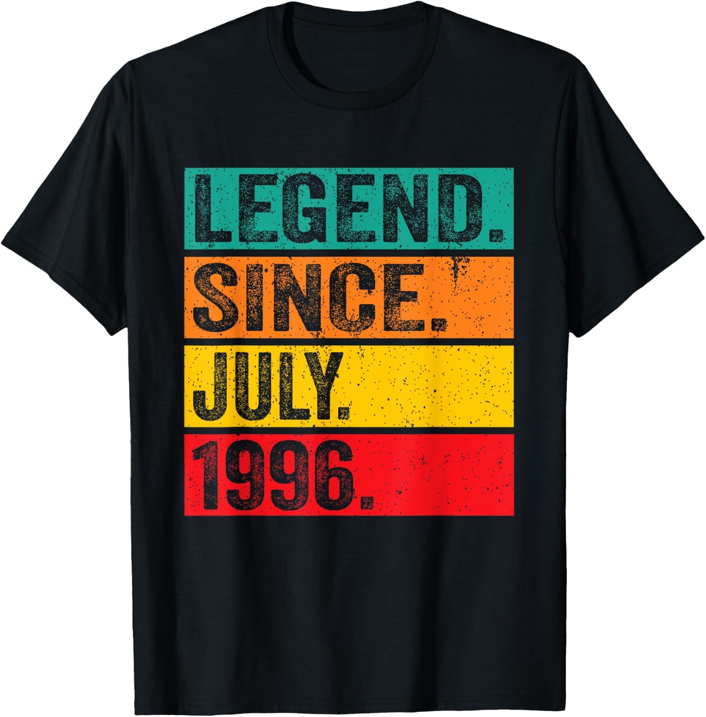 Legend Since July 1996 29th Birthday 29 Years Old Vintage T-Shirt - T-Shirt | Black