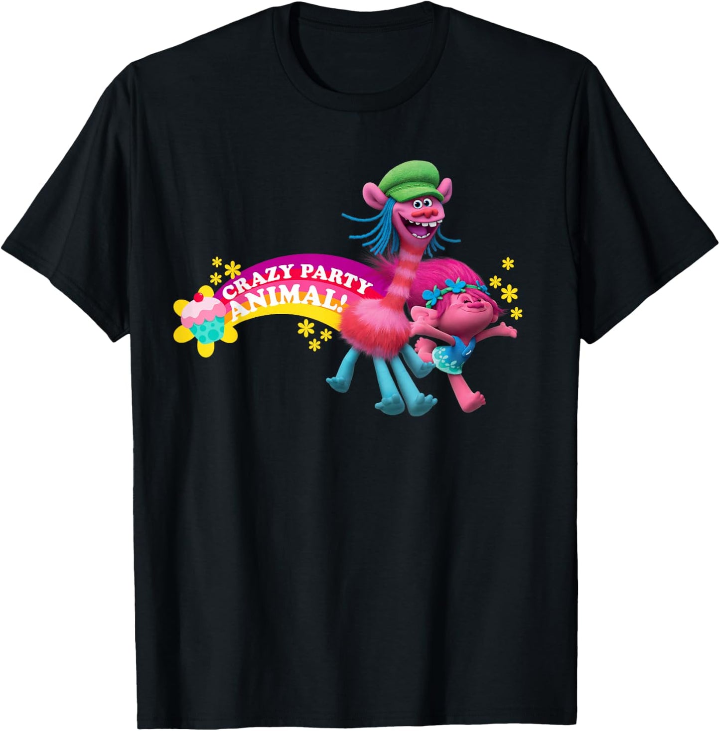 DreamWorks' Trolls Poppy & Cooper Party Animal T-Shirt - T-Shirt | Black