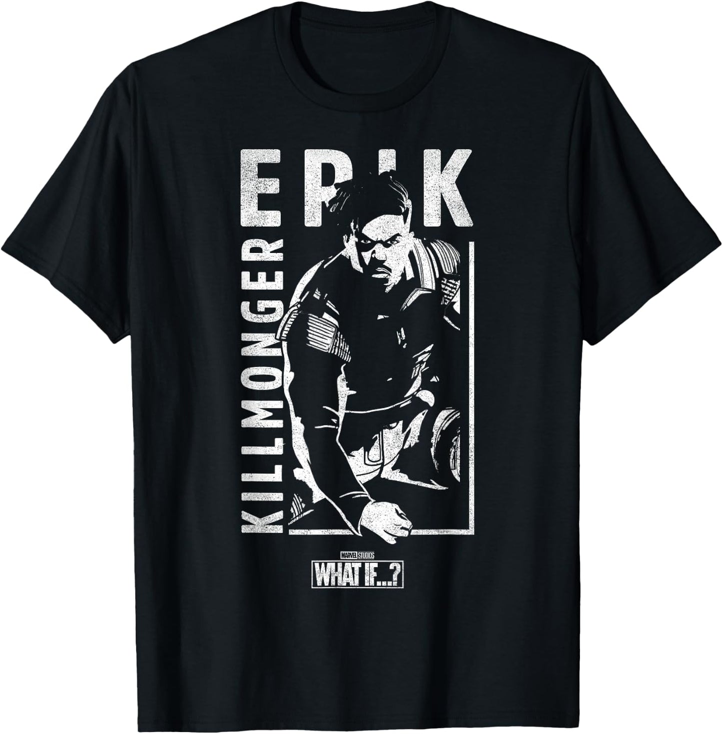 Marvel What If Erik Killmonger Special Ops Poster T-Shirt - T-Shirt | Black